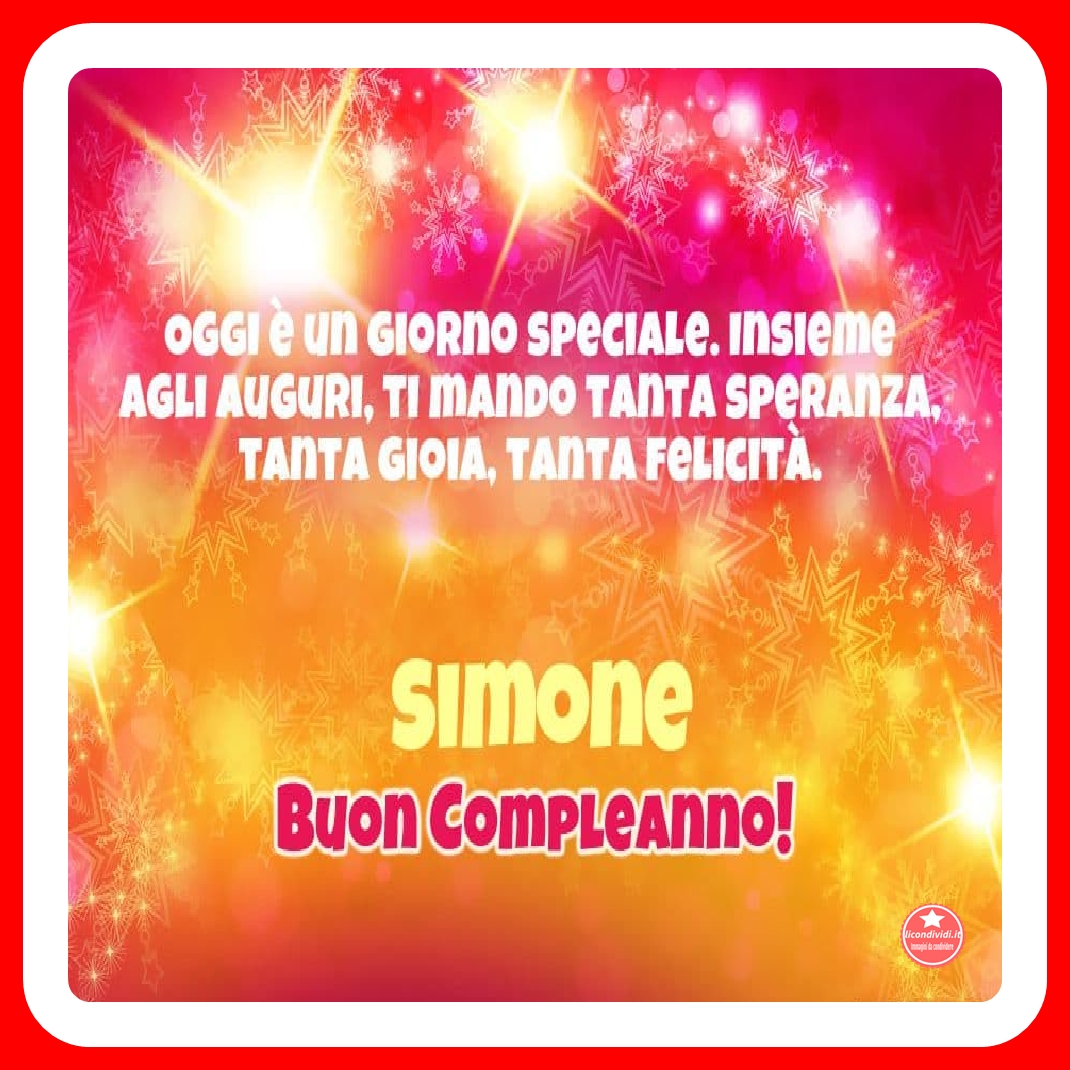 Buon Compleanno Simone
