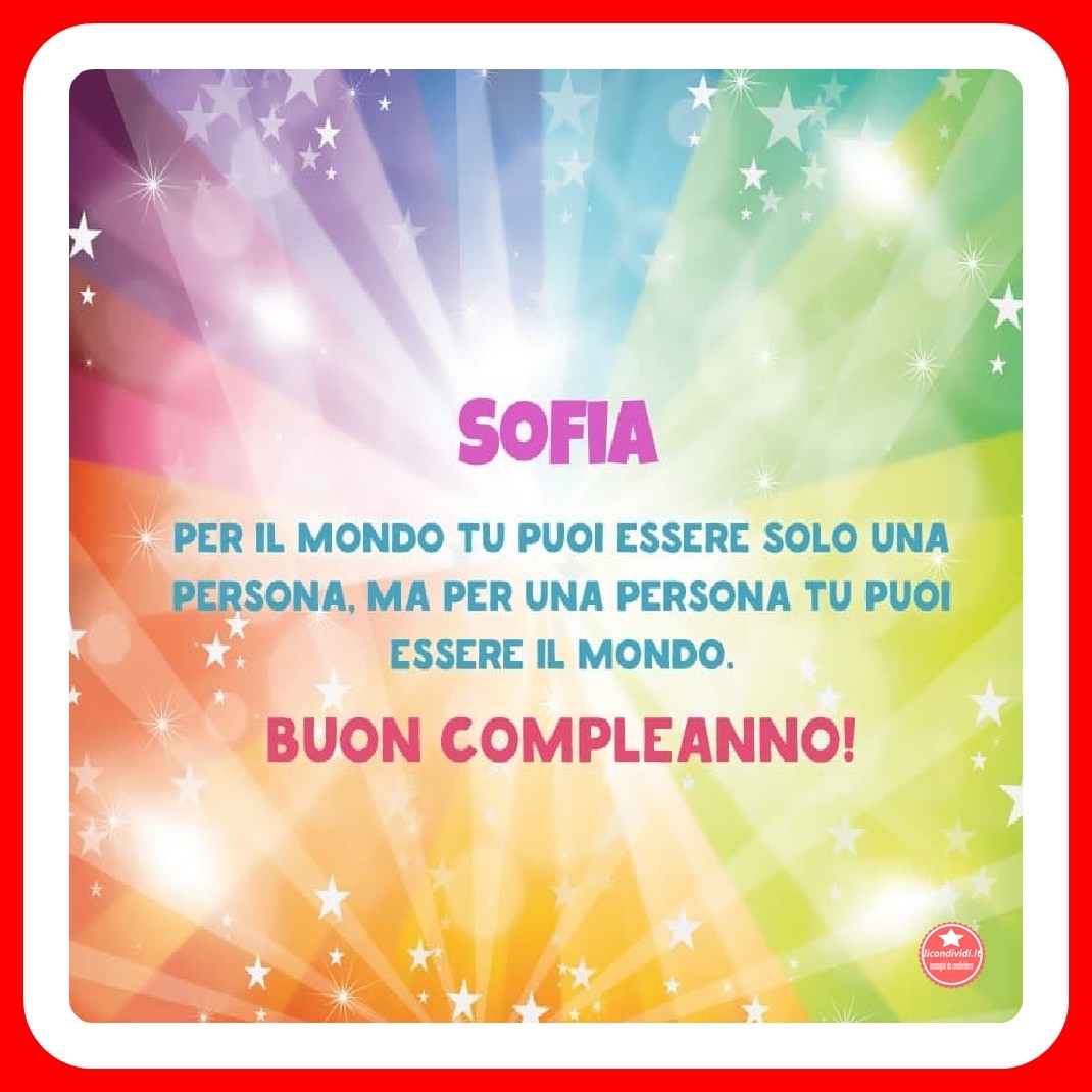 Buon Compleanno Sofia