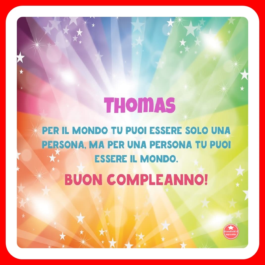 Buon compleanno Thomas