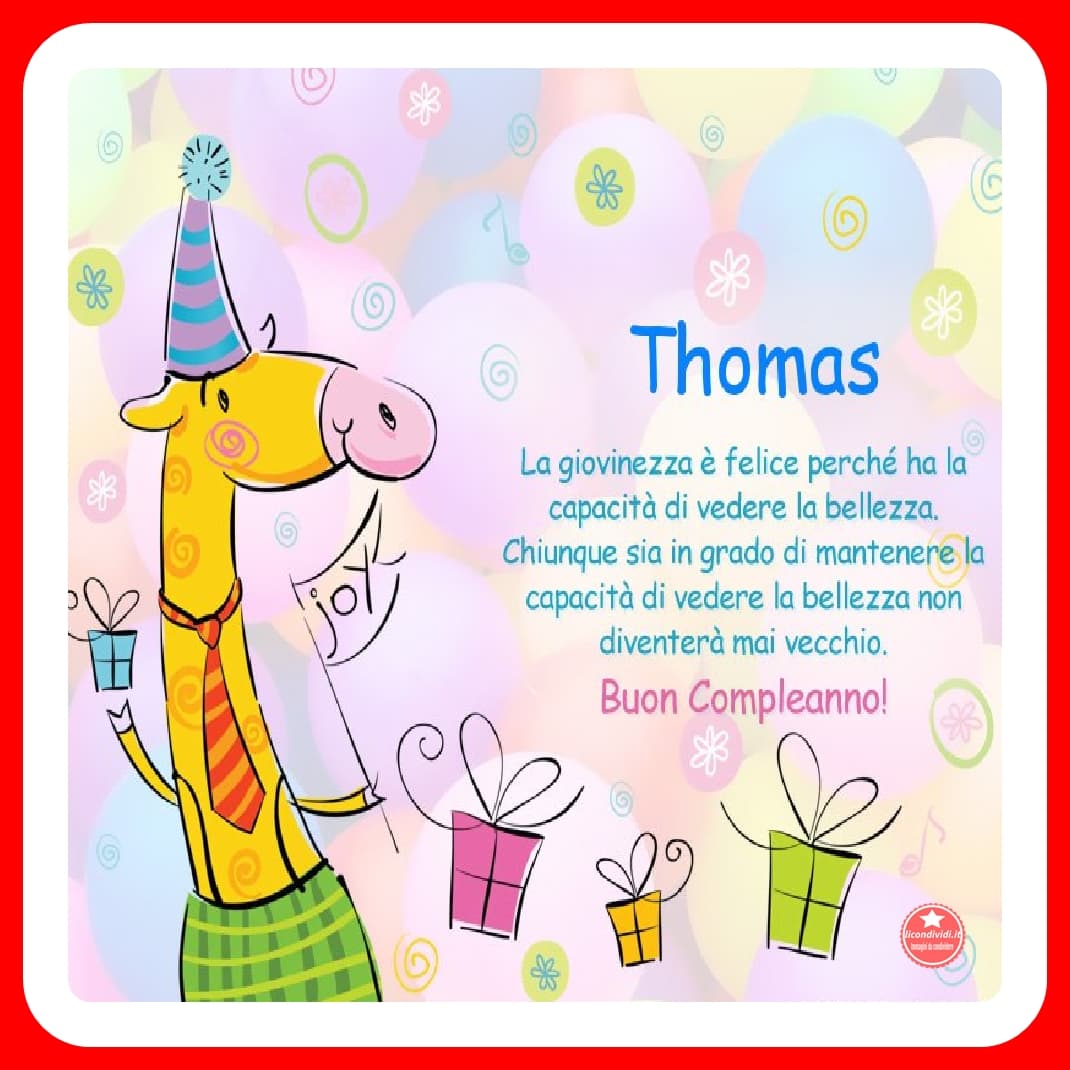 Buon compleanno Thomas