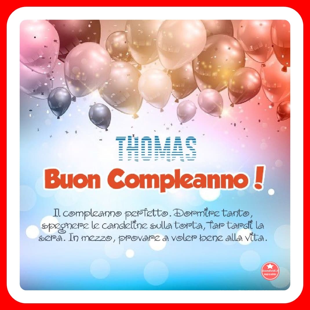 Buon compleanno Thomas