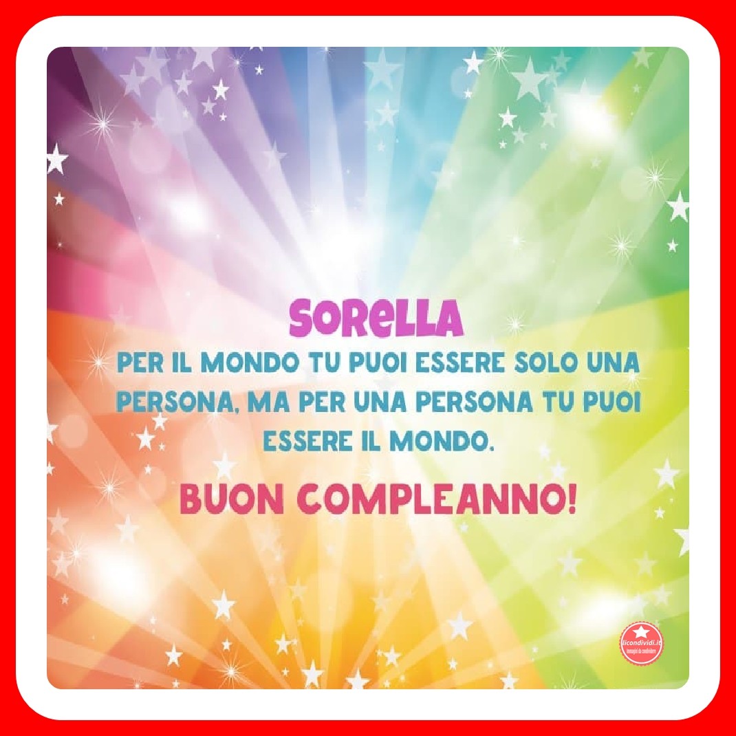 Buon Compleanno Sorella