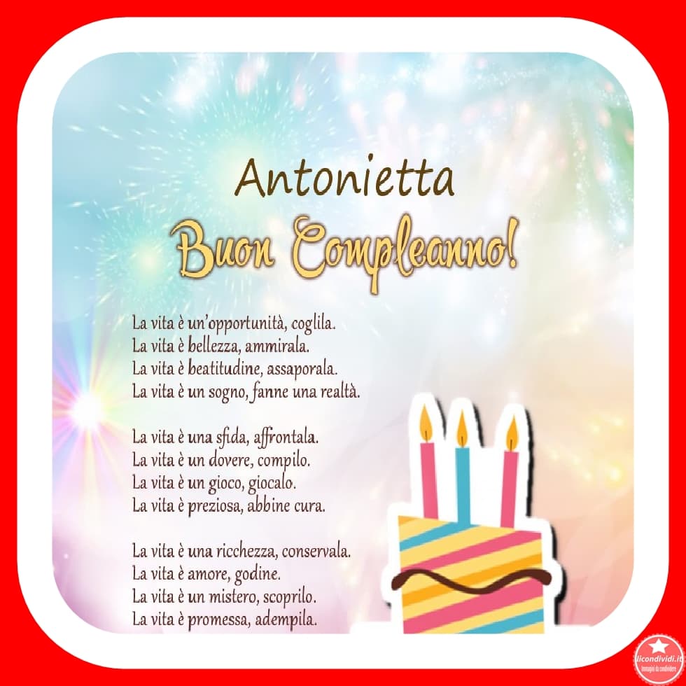 Immagini Buon Compleanno Antonietta
