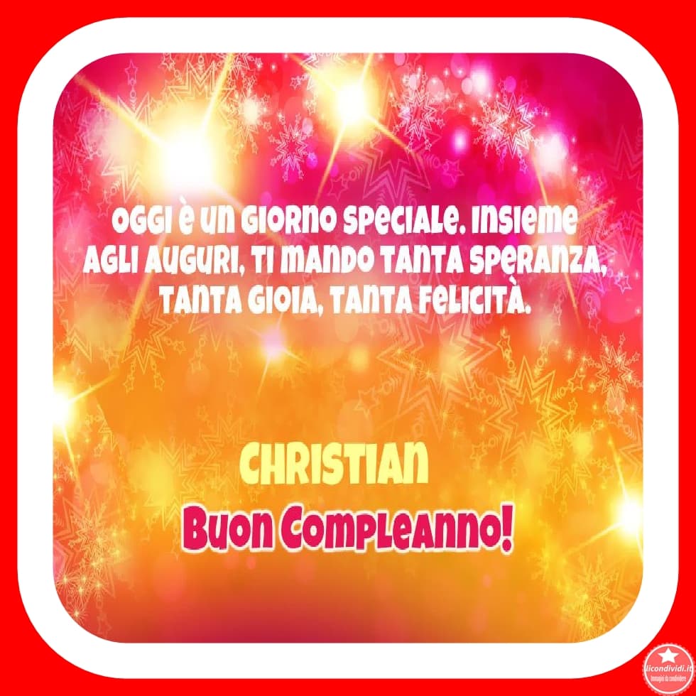 Immagini Buon Compleanno Christian