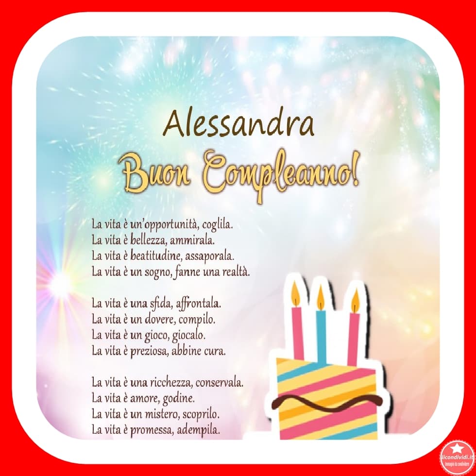 Immagini Buon compleanno Alessandra