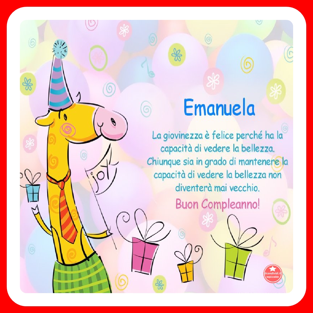 Immagini Buon compleanno Emanuela