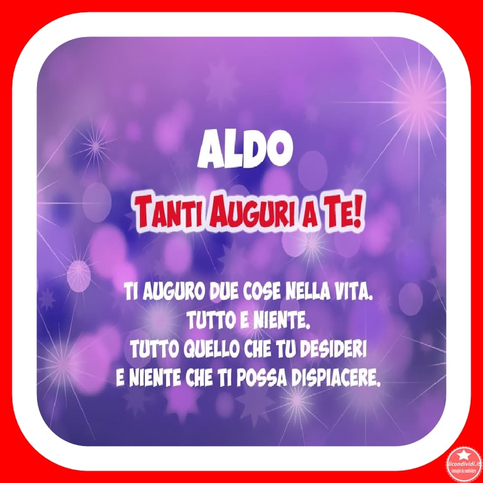 Immagini auguri Aldo