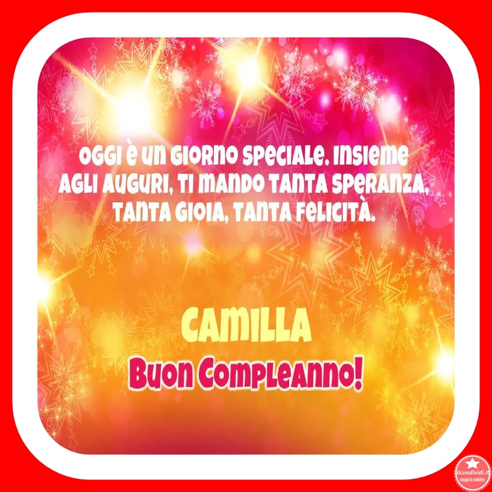 immagini Buon compleanno Camilla