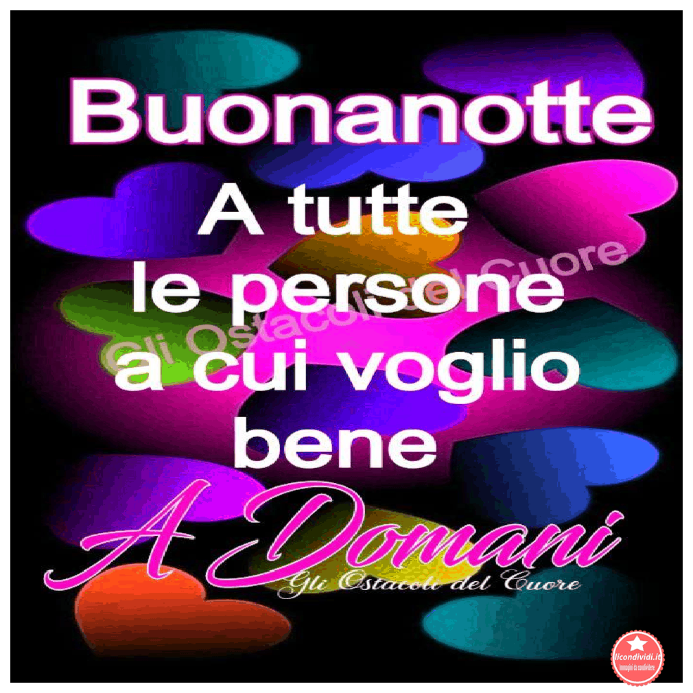 Buonanotte amici